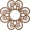 Ekena Millwork Cohen Wood Fretwork Pierced Ceiling Medallion, Walnut, 34"OD x 11 5/8"ID x 1/4"T CMWP34X34X0250COWA - alternate 4